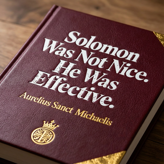 Solomon Was Not Nice. He Was Effective. By Aurelius Sanct Michaelis