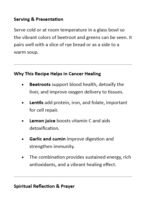 Cancer healing cookbook. Faith. Food and the Secrets of Father Joanin - LIMITED EDITION